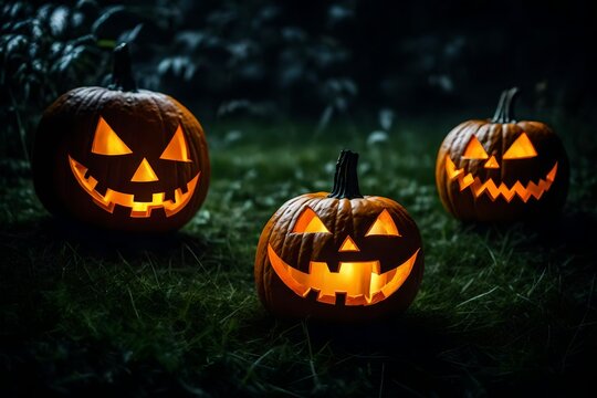 halloween jack o lantern pumpkin - Generative AI