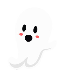 cute ghost Halloween vector