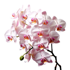 Orchids with thousands of species and varieties are commonly grown indoors or used in flower arrangements and symbolize various qualities like love and beauty