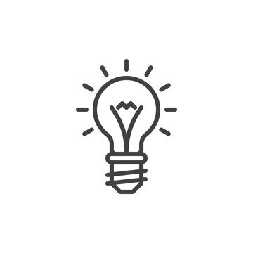Light bulb, lamp line icon