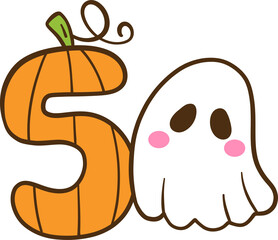 Pumpkin ghost number five
