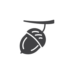 Acorn nut vector icon