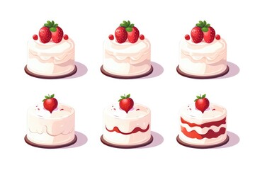 multiple strawberry cake