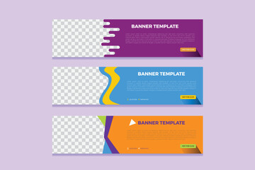 Web banner sizes templates, Web banner set, abstract set of a web banner, set of web banner template