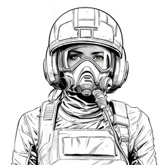 Woman Pilot illustration