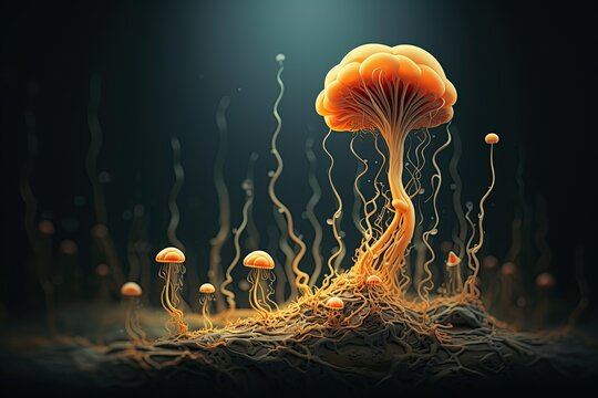 Cordyceps (Ophiocordyceps Sinensis),Generated with AI