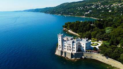 Miramare is a famous castle , Trieste, Italy