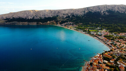 Fototapeta premium Baška village, Krk island, Croatia