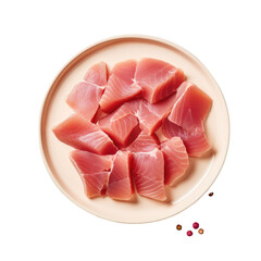 Platter of sliced fresh Tuna