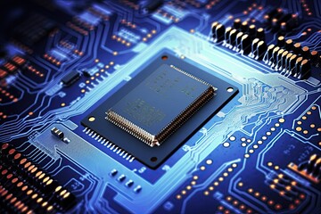 Fototapeta premium Discover how to choose the very best microcontroller or microprocessor for your specific electronics product.Generated with AI