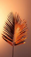 Close up of a palm tree leaf.Generative Ai