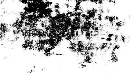 Grunge Black And White Urban Vector Texture Template. Dark Messy Dust Overlay Distress Background. Easy To Create Abstract Dotted, Scratched, Vintage Effect With Noise And Grain