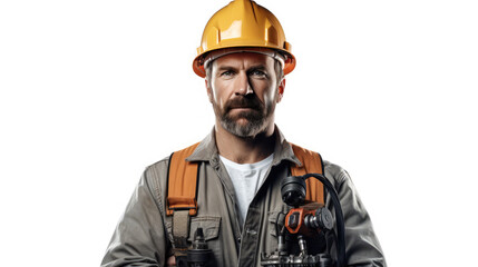 An engineer. isolated on white background, Generative AI