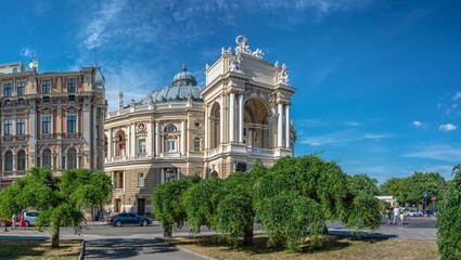 Obraz premium the Opera and Ballet Theater in Odessa, Ukraine