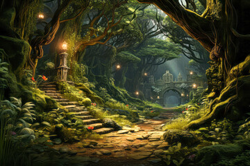 Peaceful and Serene Forest Village