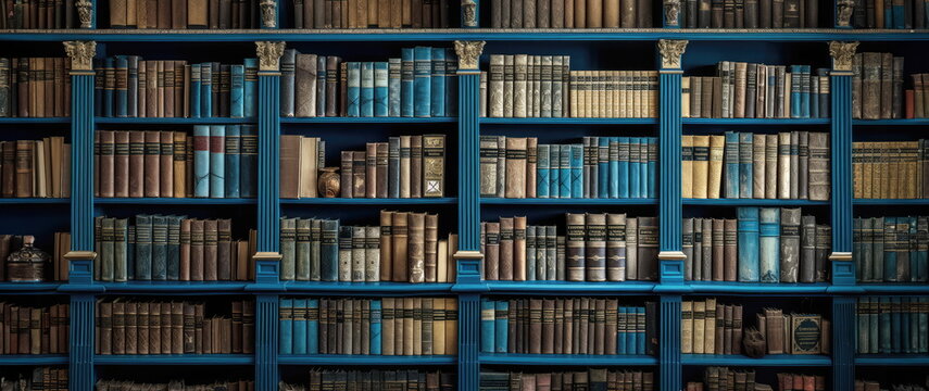 Old books. knowledges withstanding test of time. Wide format. Hand edited generative AI. 