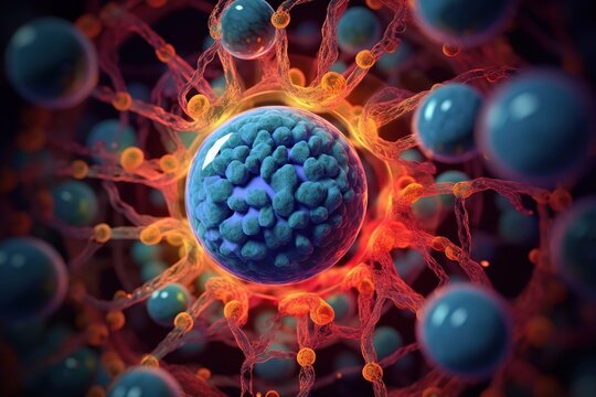 The cell nucleus was believed to be elastic like a rubber ball. Generated with AI