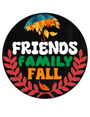 Friends Family Fall, Retro Fall SVG Design