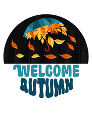 Welcome Autumn, Retro Fall SVG Design