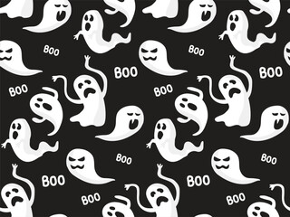 Happy halloween seamless pattern. horror; ghost; funny. Endless texture can be used for wallpaper, pattern fills, web page,background, surface. vector illustration