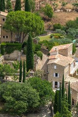 Fototapeta premium View over Traditional stone house in the village of Gordes, Vaucluse, Provence, France, High quality photo