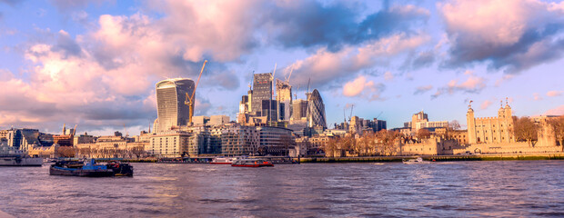 Fototapeta na wymiar the city of london skyline business center city of london