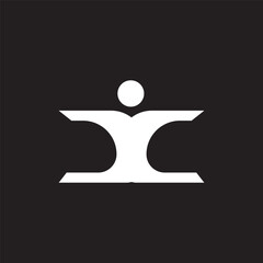 calisthenics man logo icon design.