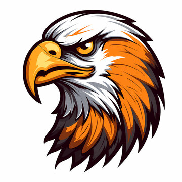 Eagle Head Cartoon Logo