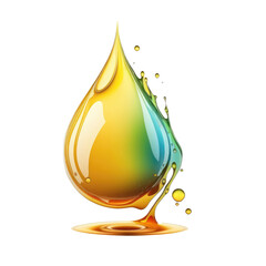 color oil isolated on white