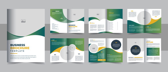 Modern business brochure template design layout, Multipurpose brochure template with cover, back and inside pages, minimal business brochure template design layout