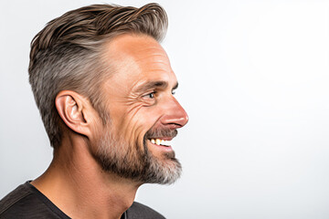 Obraz premium a man with a beard and a black shirt