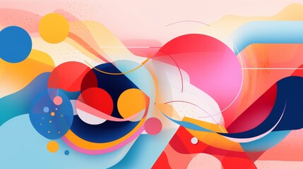 A symphony of colors, shapes, and lines forming an abstract representation of the harmony achieved in remote team interactions | generative AI