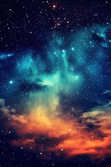 Fototapeta premium Starry sky at night. Texture