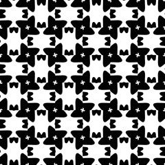 White background with black pattern. Seamless texture for fashion, textile design,  on wall paper, wrapping paper, fabrics and home decor. Simple repeat pattern.