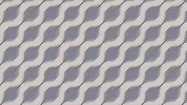 Digital loop animation of a repeating white geometric pattern. 3d rendering 4K