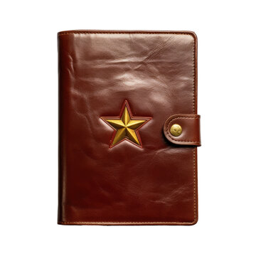 Soviet officer s leather mapcase alone on a transparent background