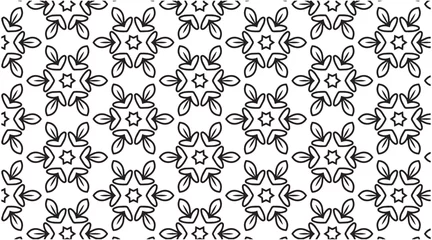 Poster Seamless textile geometric decorative ornament flower pattern. Pattern for web, prints, textile, furniture, cloth, digital, seamless pattern, fabric, mandala, ornament, floral, tattoo, wallpaper, etc. © RH graphic studio