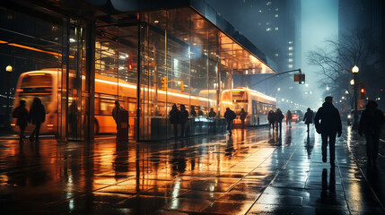 Time-lapse photography of traffic, on the road, Blurred background