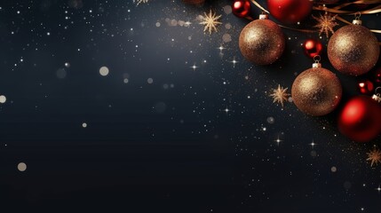 Christmas decoration background with copy space 
