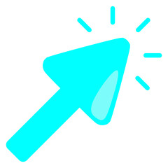 Blue Mouse Cursor Icon