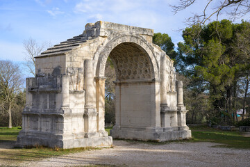 Fototapeta na wymiar The Triumphal Arch in Saint Remy de Provence