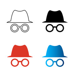 Abstract Privacy Private Silhouette Illustration