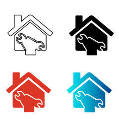 Abstract Home Improvment Silhouette Illustration