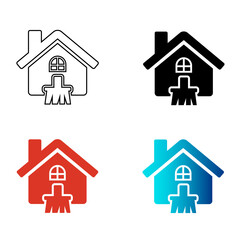Abstract House Paint Silhouette Illustration