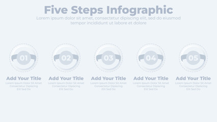 Business infographic steps or options