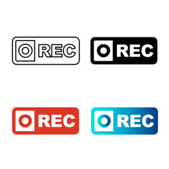 Abstract Recording Silhouette Illustration