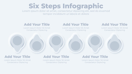 Infographic elements with six steps