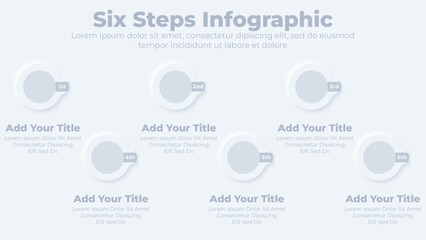 Infographic template for business process steps