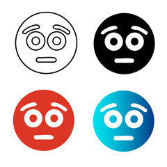 Fototapeta premium Abstract Surprised Emotion Silhouette Illustration