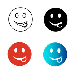 Abstract Tongue Emotion Silhouette Illustration